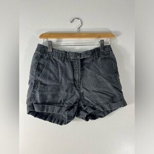 Talula Babaton Aritzia Women’s Size 2 Linen Blend Flat Front Shorts Dark Grey